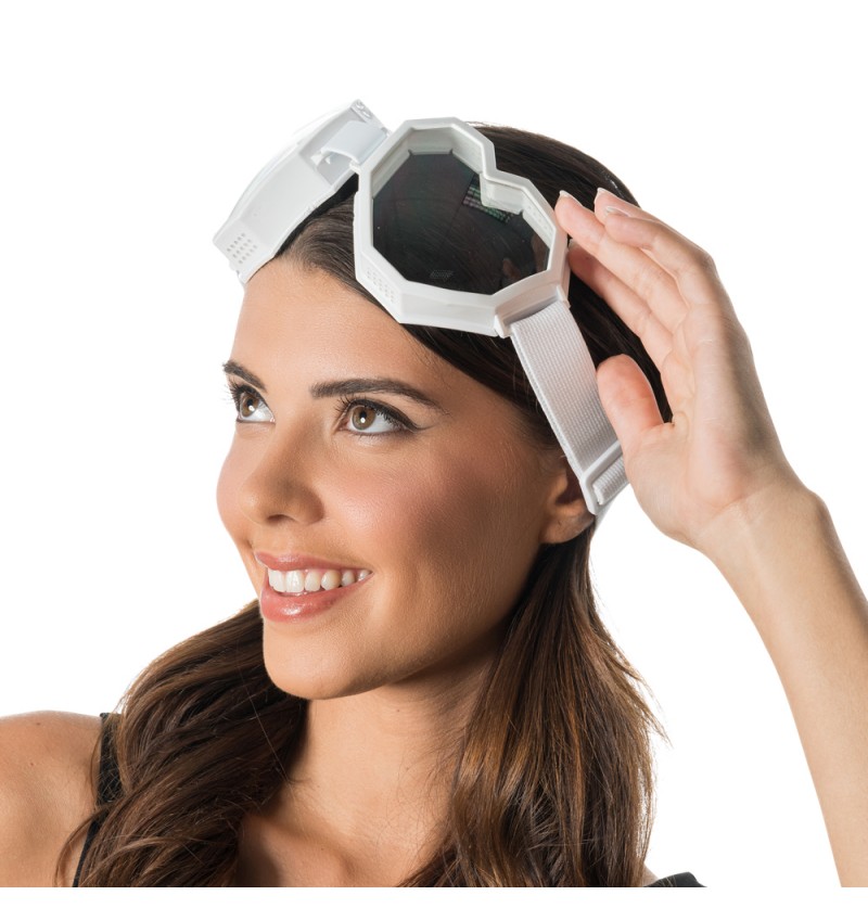 Hjerte Partybriller Goggles Hvid (20 x 7,5 cm) | Kærlighed Briller - Hovedtilbehør - Temashop