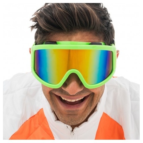 Party Skibriller Grøn | Ski Briller - Hovedtilbehør - Temashop