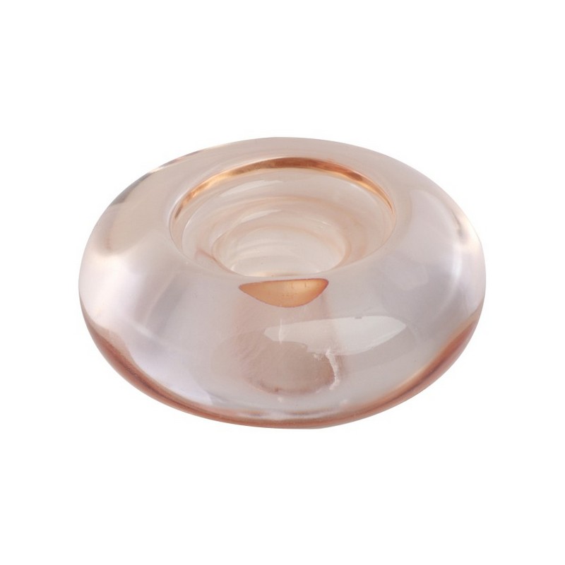 Bougeoir Rund Fyrfadsstage Brun - 1 stk (7,6 cm x 3,3 cm) - Temashop