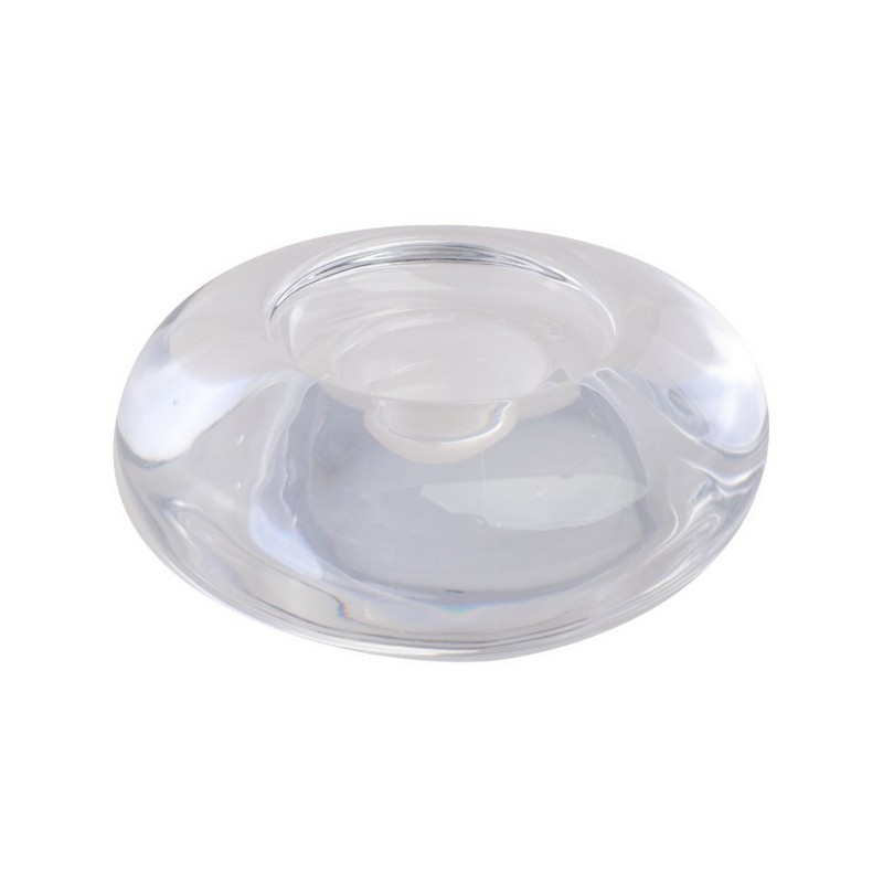 Bougeoir Rund Fyrfadsstage Klar - 1 stk (7,6 cm x 3,3 cm) - Temashop