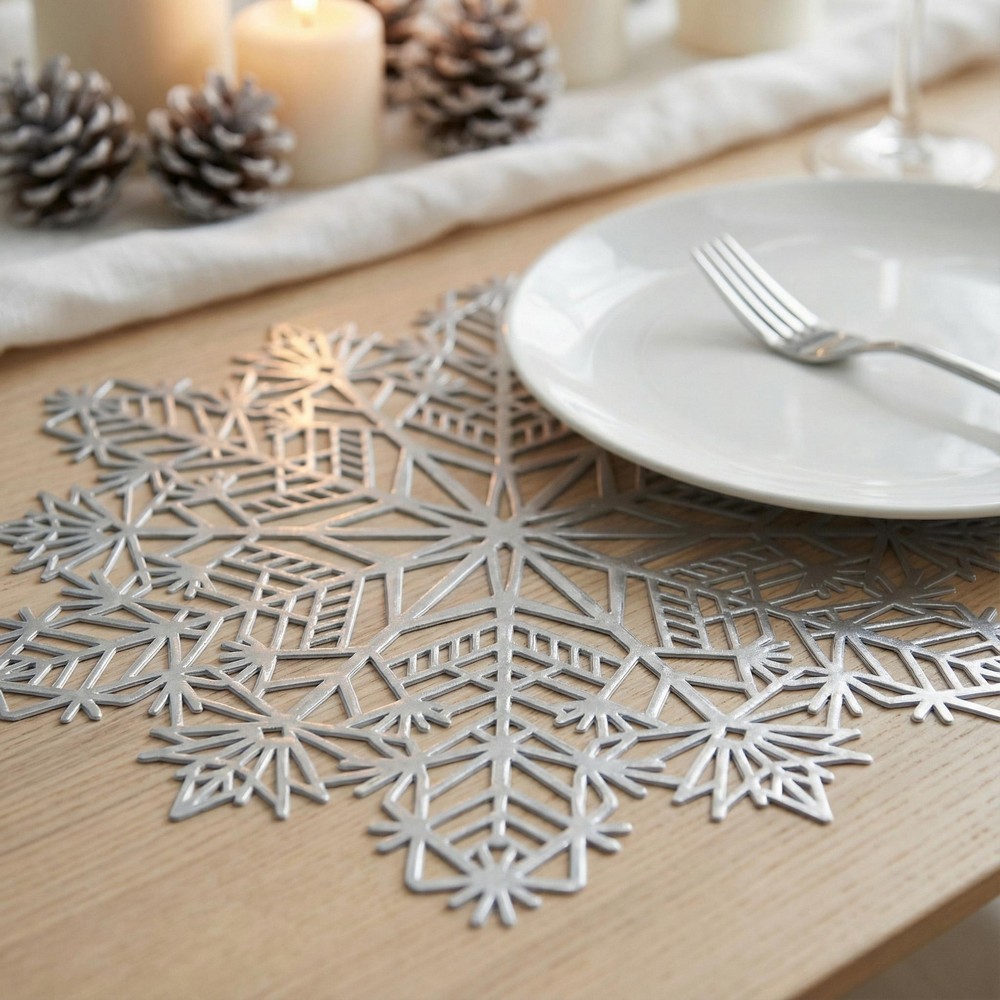 Snefnug Dækkeserviet Sølv