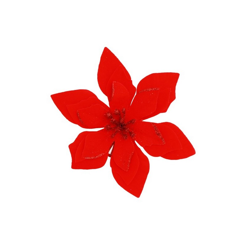 Julestjerne Med Klemme Rød