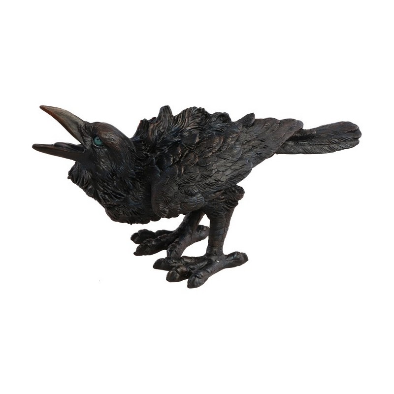 Ravn Skulptur Sort