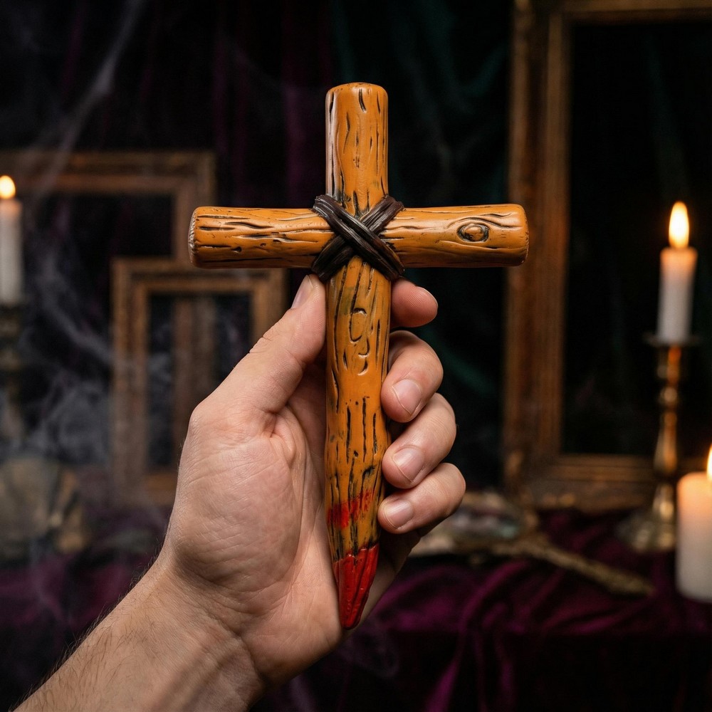 Blodigt Vampyrkors (18 cm x 5 cm x 30 cm) | Vampyr Våben - Kropstilbehør - Temashop