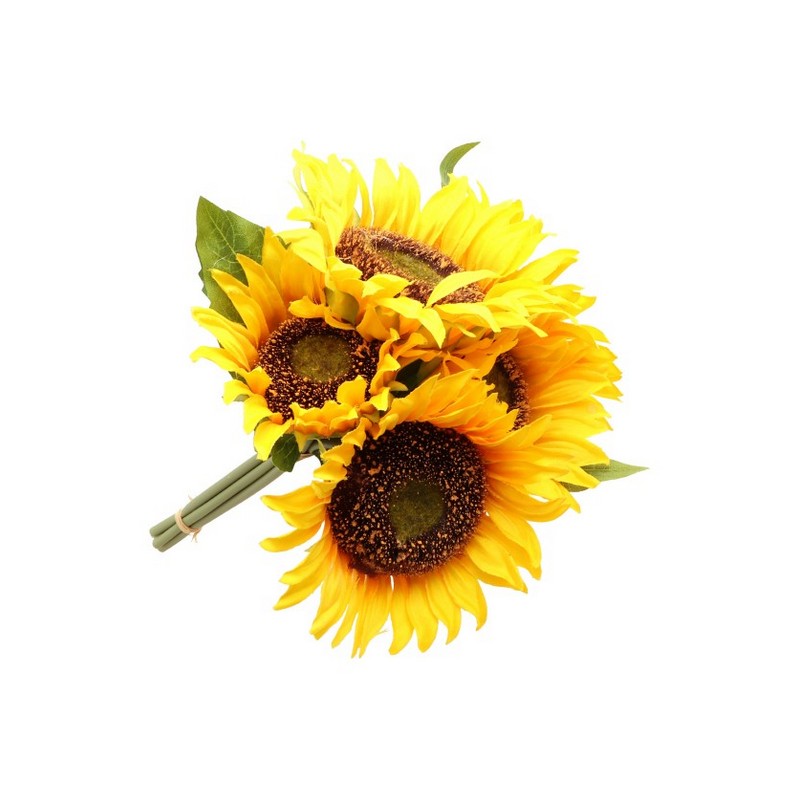 Kunstig Solsikkebuket Gul - 1 stk (21 cm x 25 cm) | Blomst Kunstige blomster - Temashop