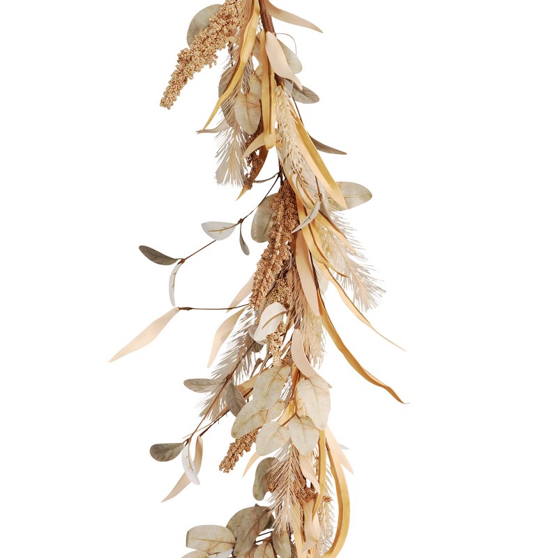 Efterårs Bladguirlande Beige