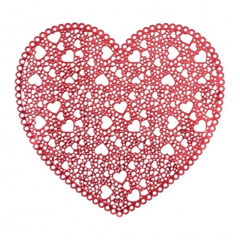 Mønstret Hjerte Dækkeserviet