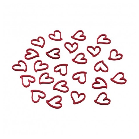 Hjerte Trækonfetti - 24 stk (2 x 2 cm) | Valentinsdag Konfetti - Temashop