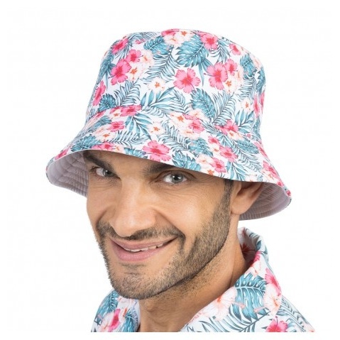 Hibiscus Hawaii Bøllehat (26 x 26 x 15 cm) | Hawaii Hat / Hue / Hjelm - Hovedtilbehør - Temashop