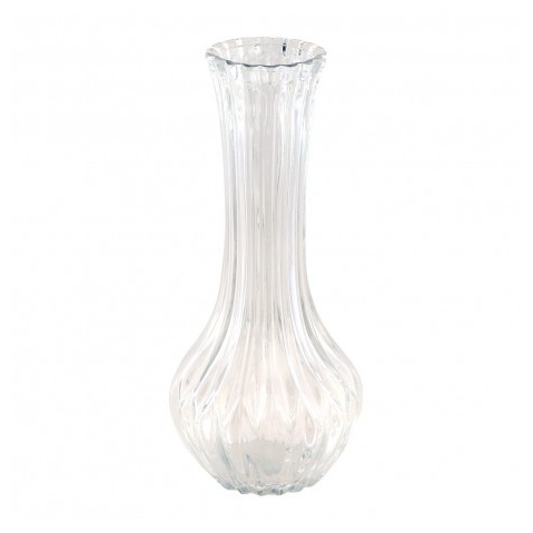 Victoria Glasvase Klar - 1 stk (10 x 22,5 cm) - Temashop
