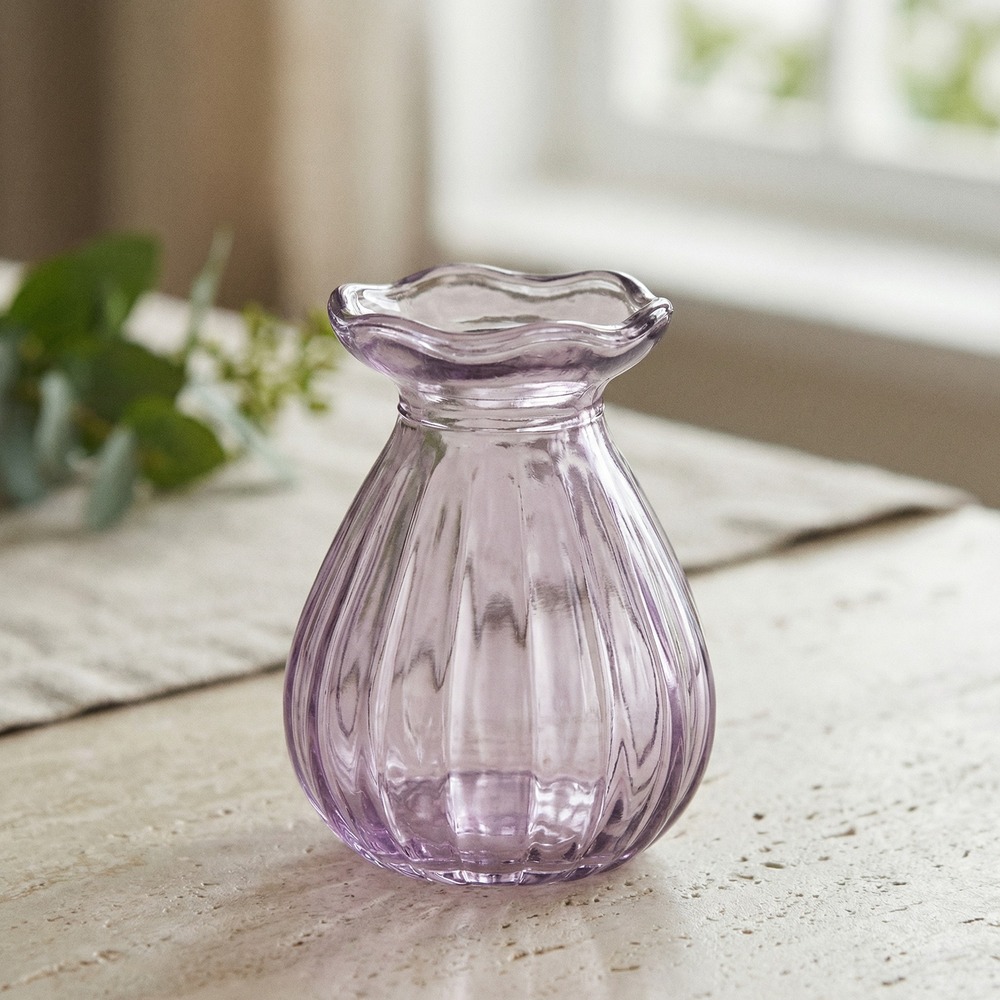 Corolle Mini Glasvase Lilla - 1 stk (7 x 9 cm) - Temashop