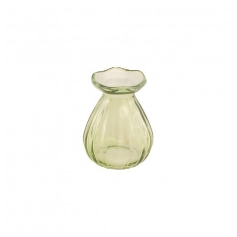 Corolle Mini Glasvase Grøn - 1 stk (7 x 9 cm) - Temashop