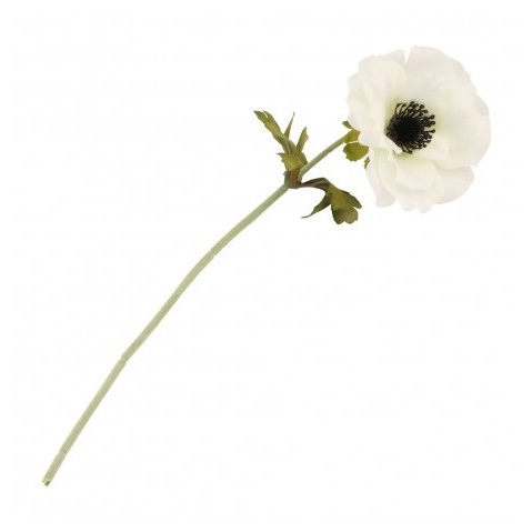 Kunstig Anemone Stilk Hvid