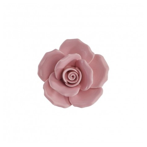 Keramik Rose Blush Rosa - 1 stk (6,5 x 7 x 3,5 cm) | Blomst Dekorationsfigurer - Temashop