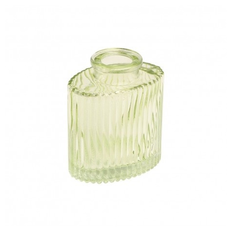 Helios Glasvase Grøn - 1 stk (7 x 4,5 x 8 cm) | Grønt tema Vase - Temashop