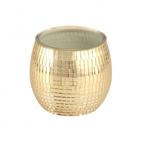 Diskokugle Fyrfadsstage Guld