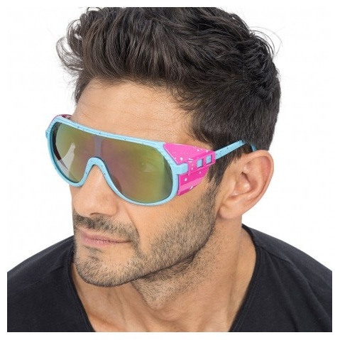 Futuristiske Briller Lyseblå (15 x 15 x 6,2 cm) | Partybriller - Festtilbehør - Temashop