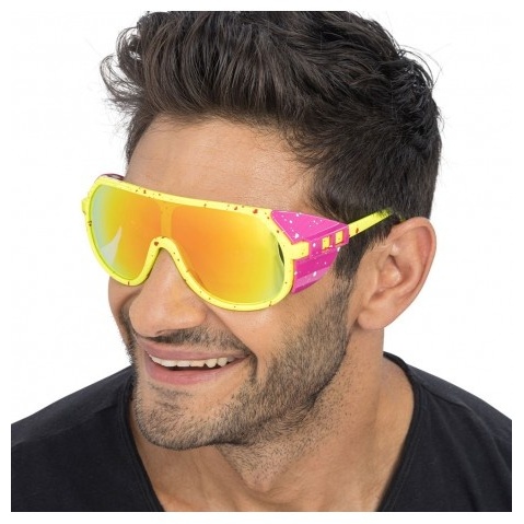 Futuristiske Briller Gul (15 x 15 x 6,2 cm) | Partybriller - Festtilbehør - Temashop
