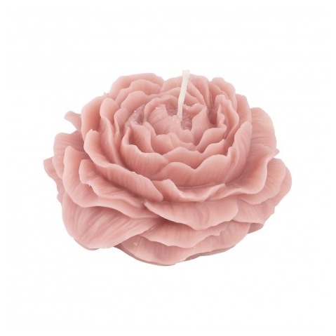 Kameliablomst Stearinlys Lyserød - 1 stk (10,3 x 4,2 cm) | Blomst Lys / lysestager - Temashop