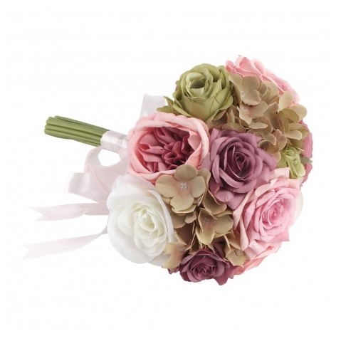 Kunstig Fairy Blomsterbuket - 1 stk (20 x 32 cm) | Blomst Dekorationsfigurer - Temashop