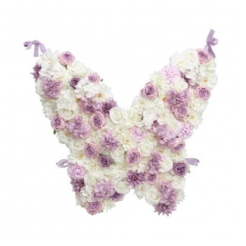 Kunstig Blomster Sommerfugl Vægophæng