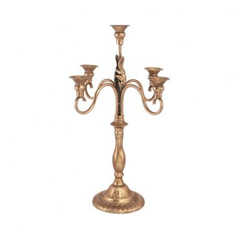 Antik Kandelaber Lysestage Guld