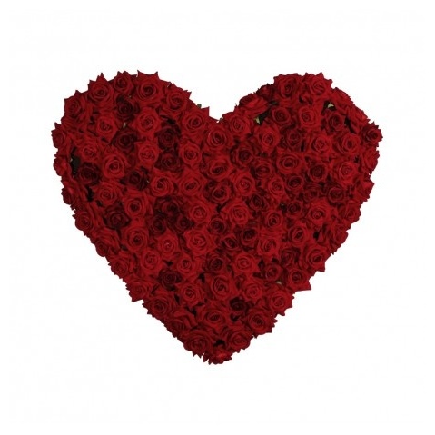 Kunstig Blomster Hjerte Vægophæng