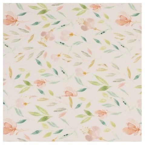 Blomstret Satinlook Bordløber Hvid - 1 stk (28 x 3 cm) | Blomst Bordløber - Temashop