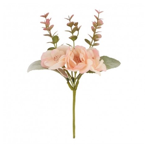 Kunstig Kirsebærblomst Mini Buket - 1 stk (12 x 5 x 18 cm) | Blomst Dekorationsfigurer - Temashop