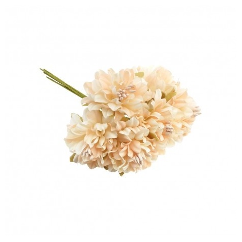Kunstig Zinnia Mini Blomsterbuket - 1 stk (9,5 x 5,5 x 12,5 cm) | Blomst Dekorationsfigurer - Temashop