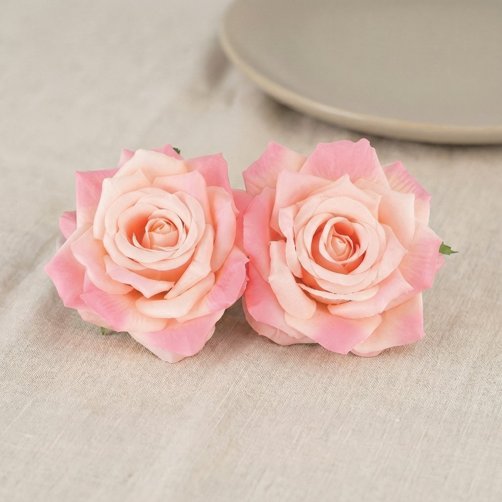 Kunstige Nymphea Roser Lyserød - 2 stk (9 x 5,5 cm) | Blomst Dekorationsfigurer - Temashop