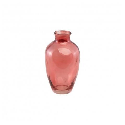Hera Glasvase Lyserød - 1 stk (7 x 7 x 12,5 cm) | Pink tema Glasdekoration - Temashop