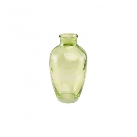 Hera Glasvase Matchagrøn - 1 stk (7 x 7 x 12,5 cm) | Grønt tema Glasdekoration - Temashop