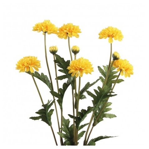 Kunstig Fløjlsblomst Buket Gul - 3 stk (12 x 8 x 59 cm) | Blomst Kunstige blomster - Temashop