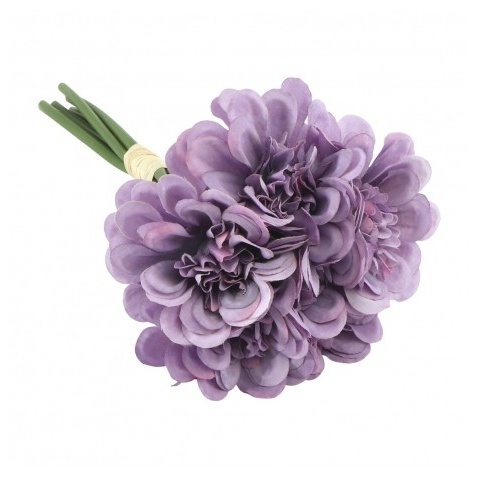 Kunstig Kameliablomst Buket Lilla - 6 stk (11 x 23 cm) | Blomst Kunstige blomster - Temashop