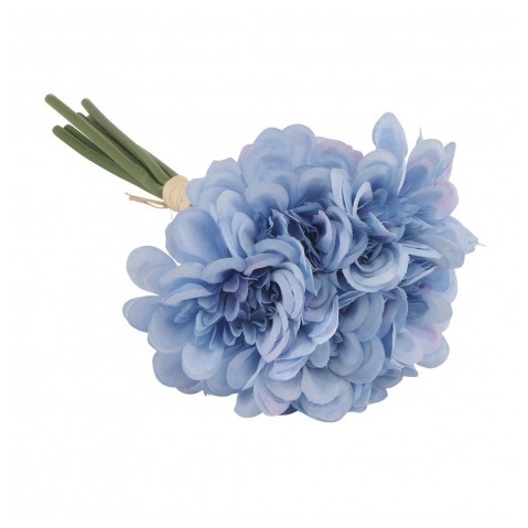 Kunstig Kameliablomst Buket Blå - 6 stk (11 x 23 cm) | Blomst Dekorationsfigurer - Temashop