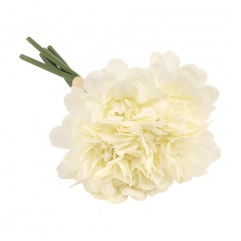 Kunstig Kameliablomst Buket Hvid - 6 stk (11 x 23 cm) | Blomst Kunstige blomster - Temashop