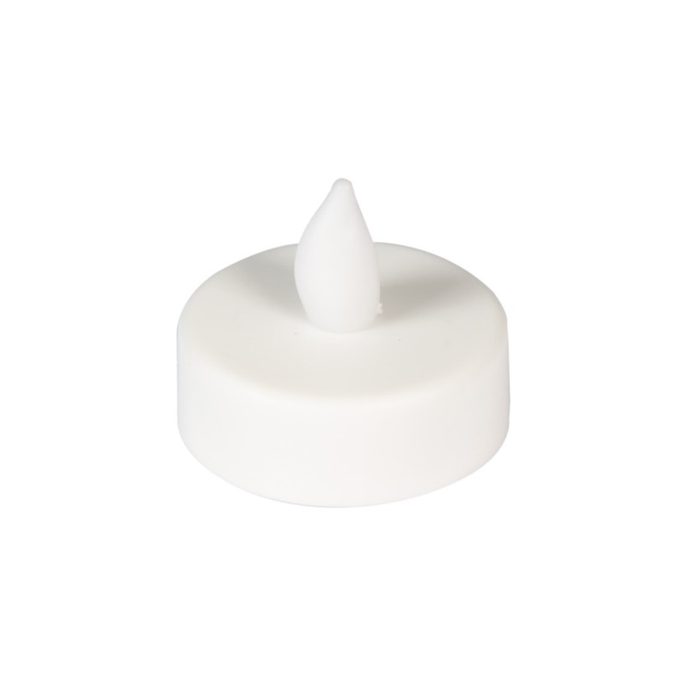 LED Fyrfadslys Hvid - 6 stk (3,8 x 3,5 cm) | Hvidt tema Fyrfadslys - Temashop
