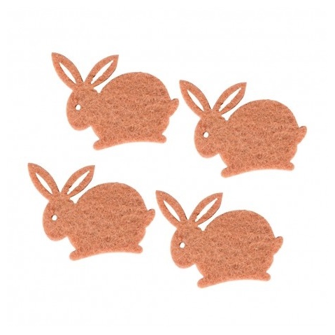 Filtkaniner - 12 stk (4 cm) | Kanin Påskepynt - Temashop