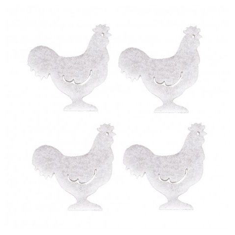 Filthaner - 12 stk (4 cm) | Kylling Påskepynt - Temashop