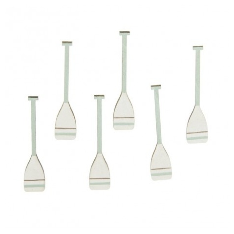 Mini Dekorations Træårer - 6 stk (7 cm) | Maritimt Dekorationspakker - Temashop