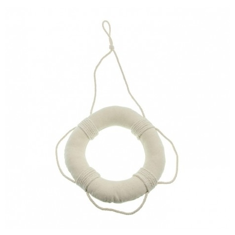 Stof Redningskrans Ophæng 16 cm - 1 stk (16 cm) | Maritimt Dekorationspakker - Temashop