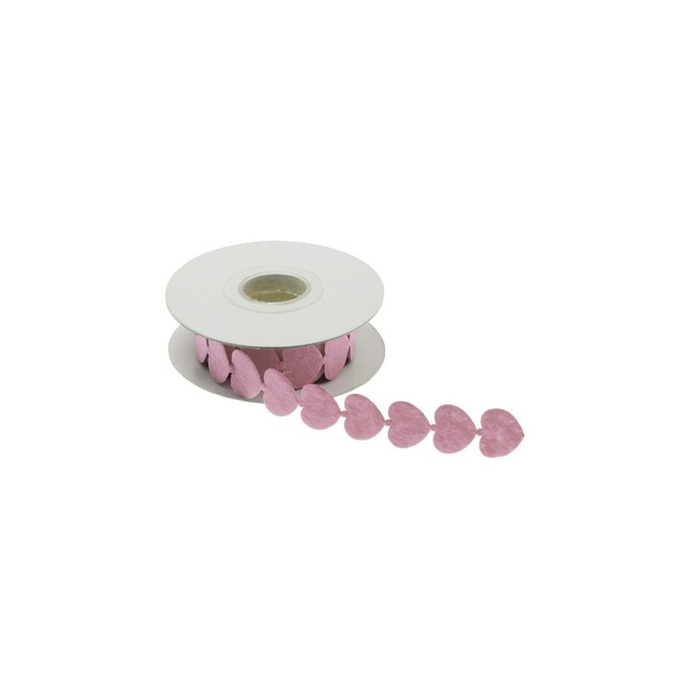 Hjertebånd Lyserød 2 cm x 2 m 20-pak - 20 stk (2 cm x 2 m) | Kærlighed Bånd - Temashop