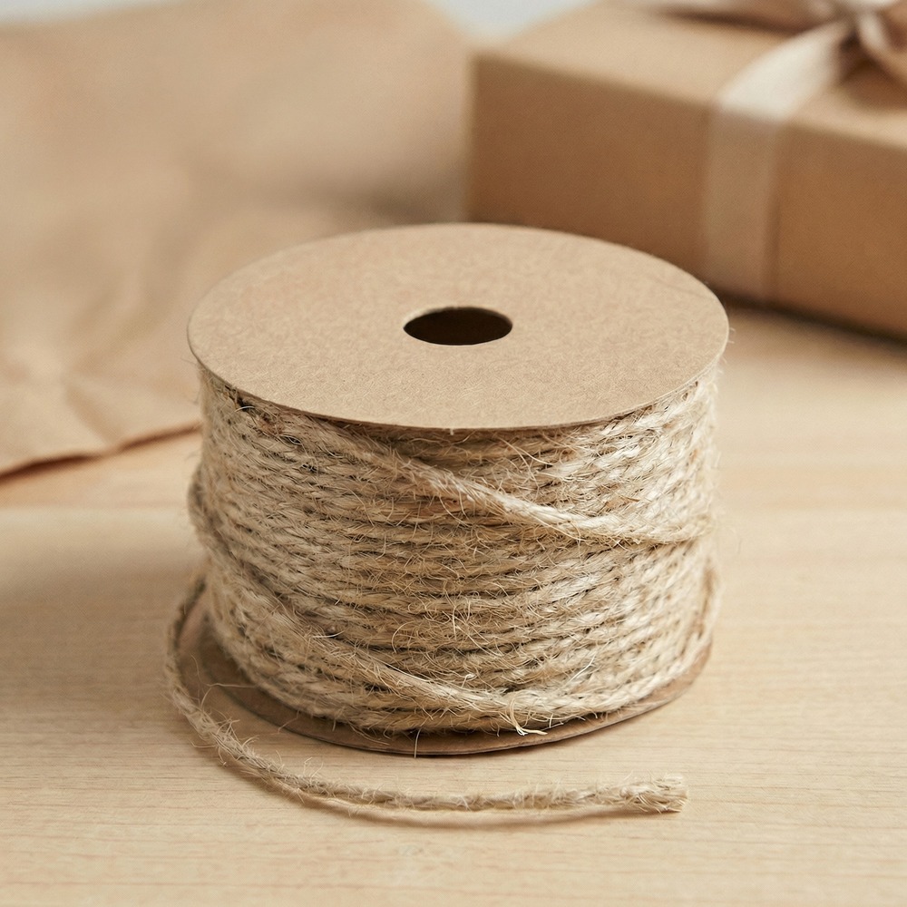 Jutesnor Natur - 1 rulle (1,5 mm x 20 m) | Natur tema Bånd - Temashop