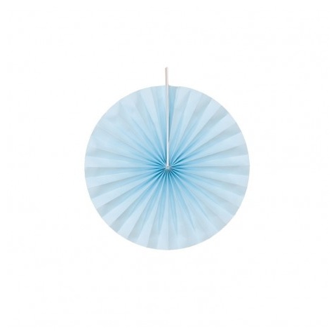 Rosetter Pastelblå - 4 stk (20 cm) | Lyseblåt Tema Vifter / Rosetter - Temashop