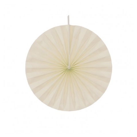 Rosetter Elfenbenshvid - 4 stk (40 cm) | Hvidt tema Vifter / Rosetter - Temashop