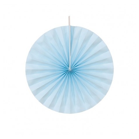 Rosetter Pastelblå - 4 stk (40 cm) | Lyseblåt Tema Vifter / Rosetter - Temashop