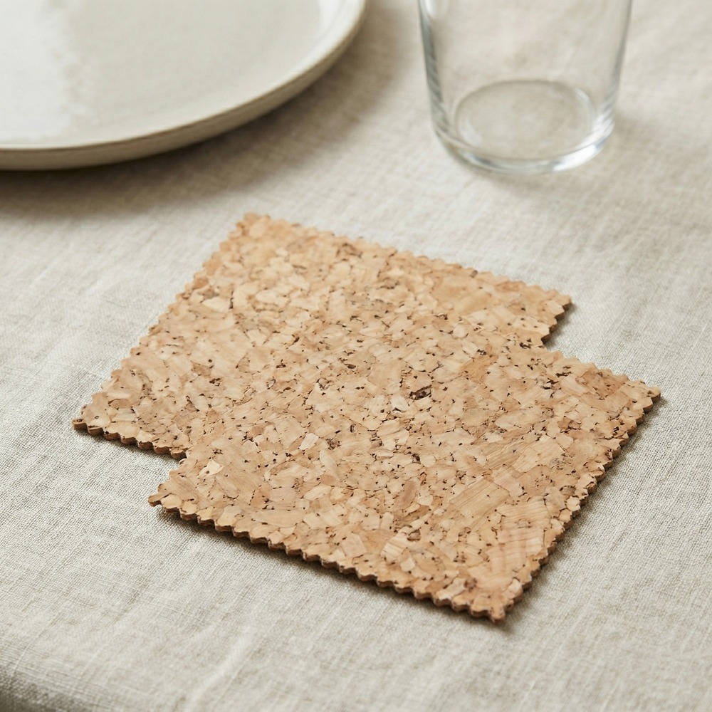 Firkantet Kork Konfetti - 12 stk (10 x 10 cm) - Temashop