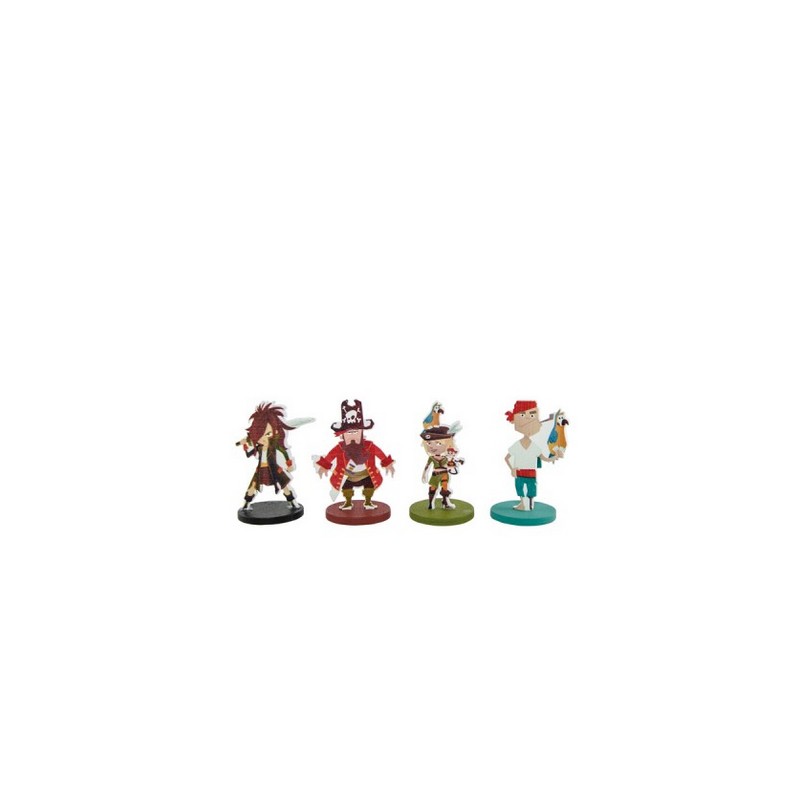 Pirat Bordkortholdere - 4 stk | Pirat Bordnumre / bordkort / holdere - Temashop