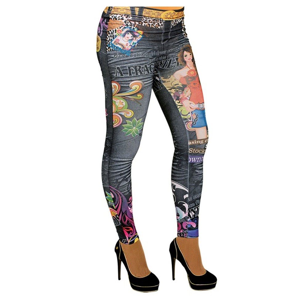 Print Jeggings | Bukser / Skørt / Shorts - Beklædning - Temashop